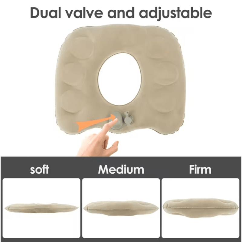 Inflatable Donut Seat Cushion Adjustable Lightweight Pressure Relief Pillow 1