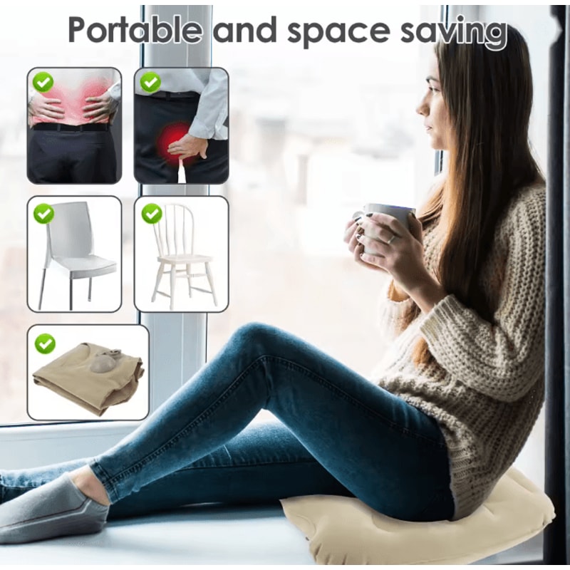 Inflatable Donut Seat Cushion Adjustable Lightweight Pressure Relief Pillow 2