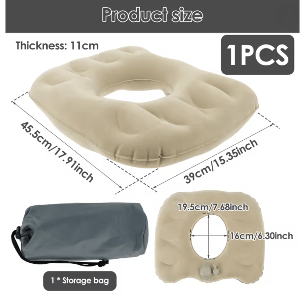 Inflatable Donut Seat Cushion Adjustable Lightweight Pressure Relief Pillow 4