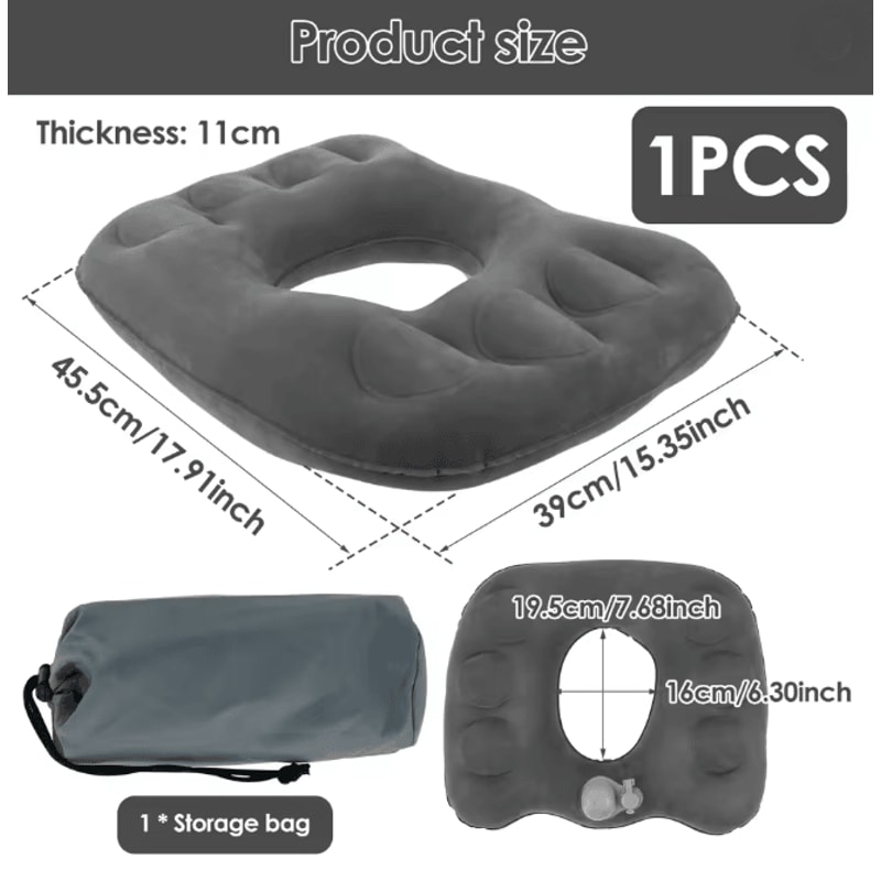 Inflatable Donut Seat Cushion Adjustable Lightweight Pressure Relief Pillow 5