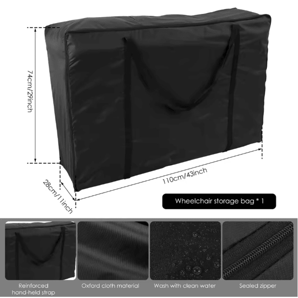 Waterproof Rollator Travel Bag Folding Wheelchair Storage Bag 5