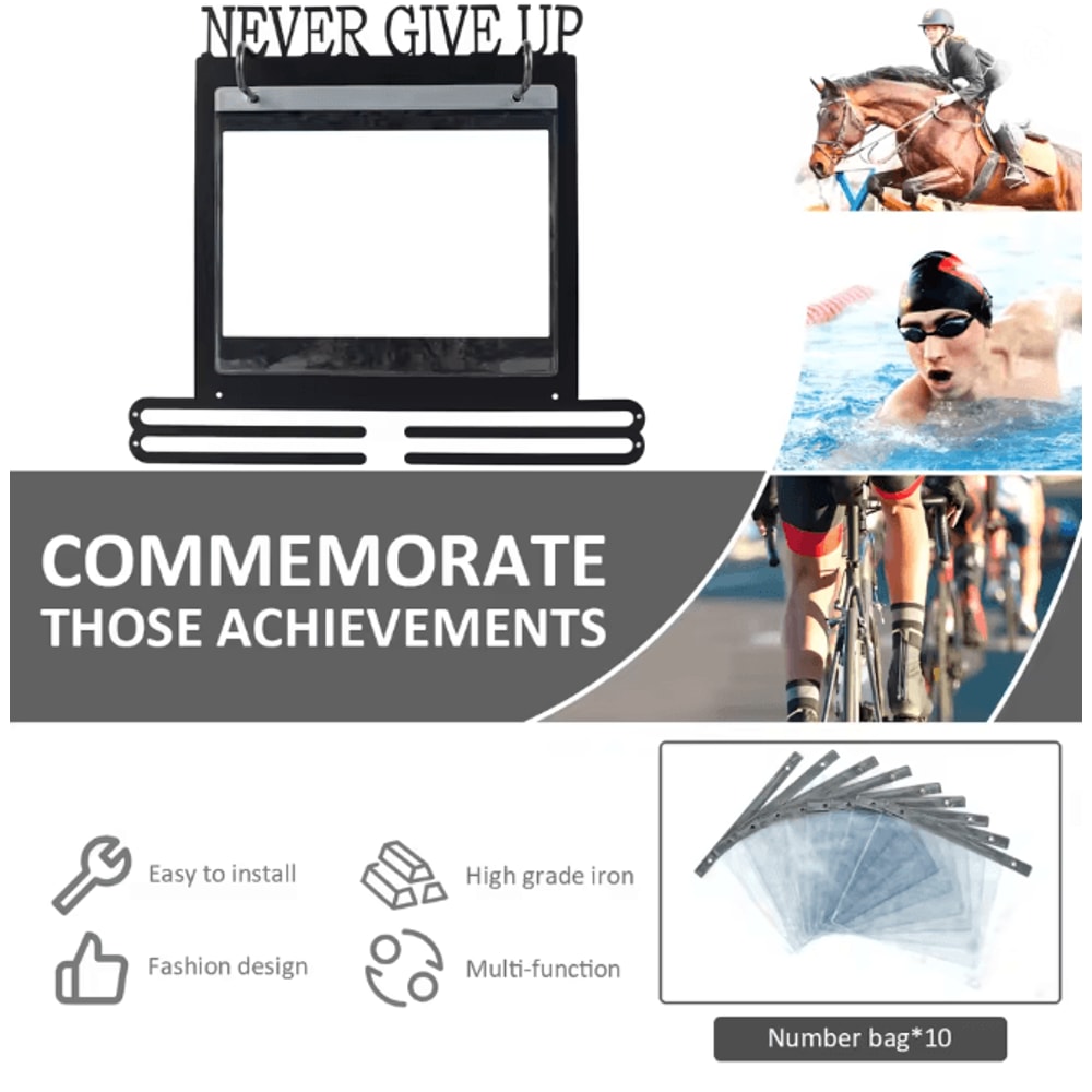 Metal Sports Medal Display Rack Football Race Medal Wall Organizer 1