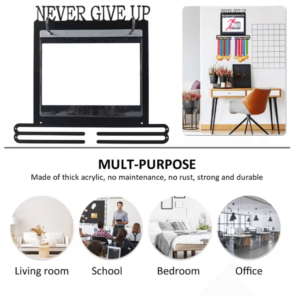 Metal Sports Medal Display Rack Football Race Medal Wall Organizer 2