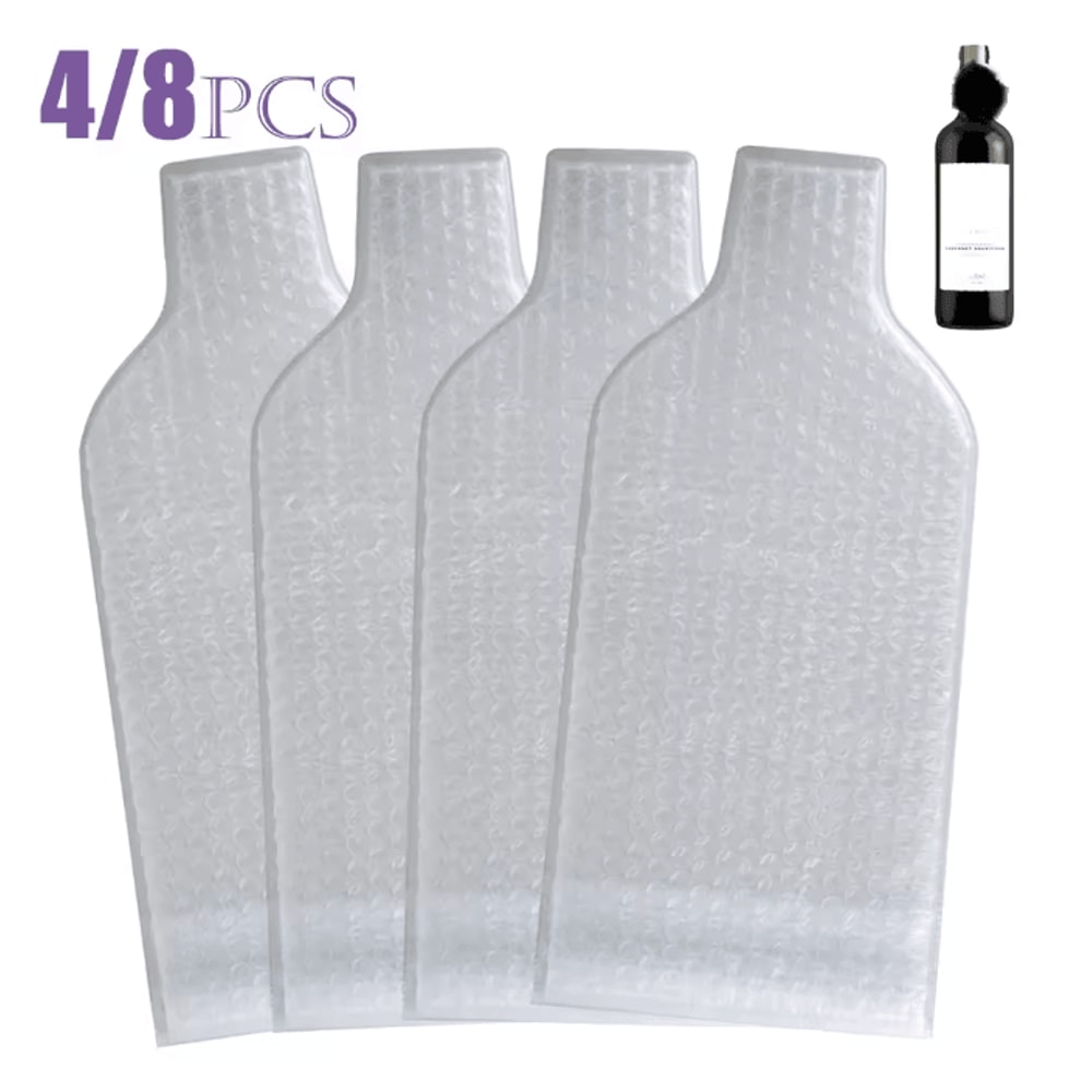 Reusable Wine Bottle Travel Protector Bags With Bubble Liner Set 0