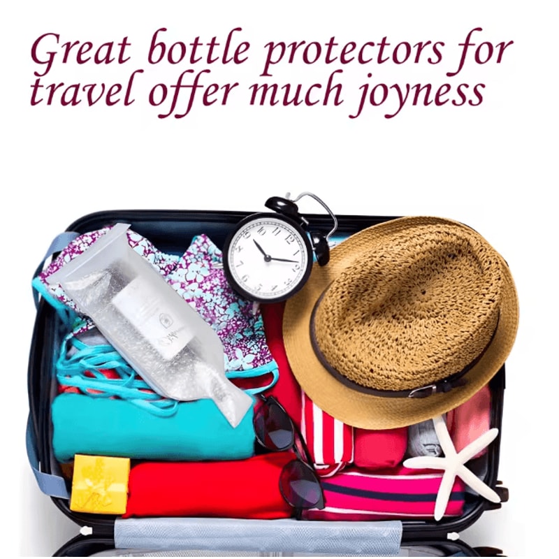Reusable Wine Bottle Travel Protector Bags With Bubble Liner Set 3