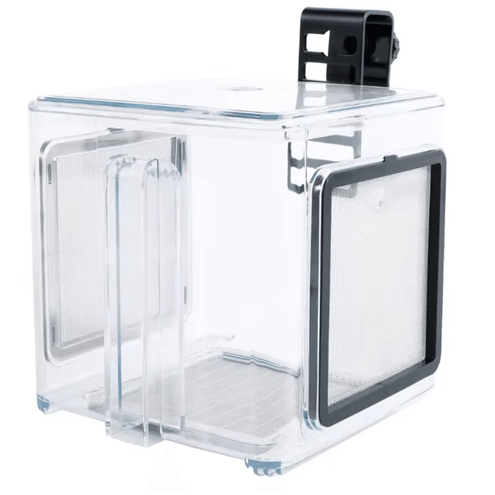 Clear Aquarium Breeder Box Fish Isolation Hatchery With Mesh Lid 4