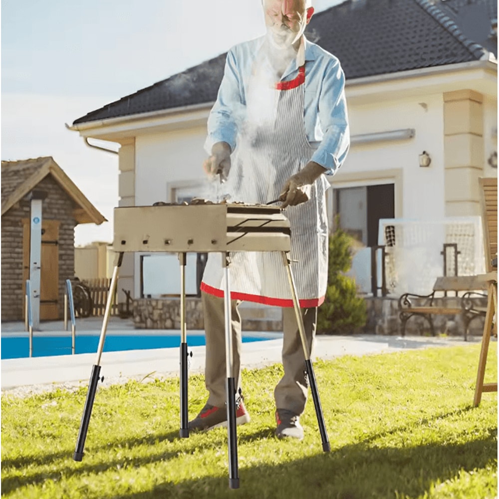 Adjustable Folding Metal Furniture Legs Invisible Support Feet Set Of 4 2