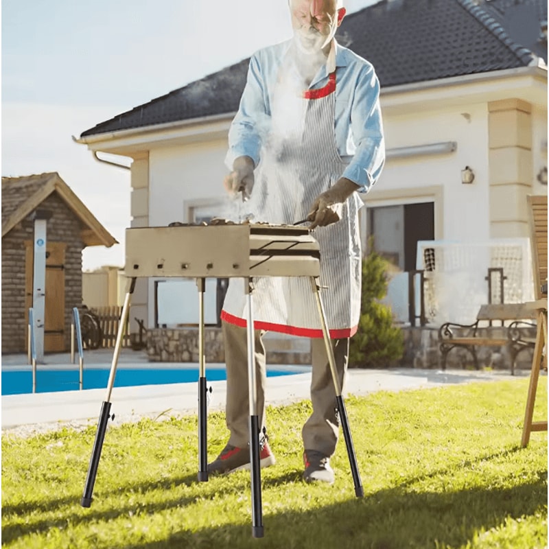 Adjustable Folding Metal Furniture Legs Invisible Support Feet Set Of 4 2