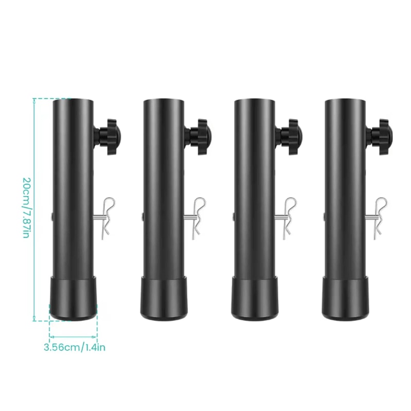 Adjustable Folding Metal Furniture Legs Invisible Support Feet Set Of 4 4