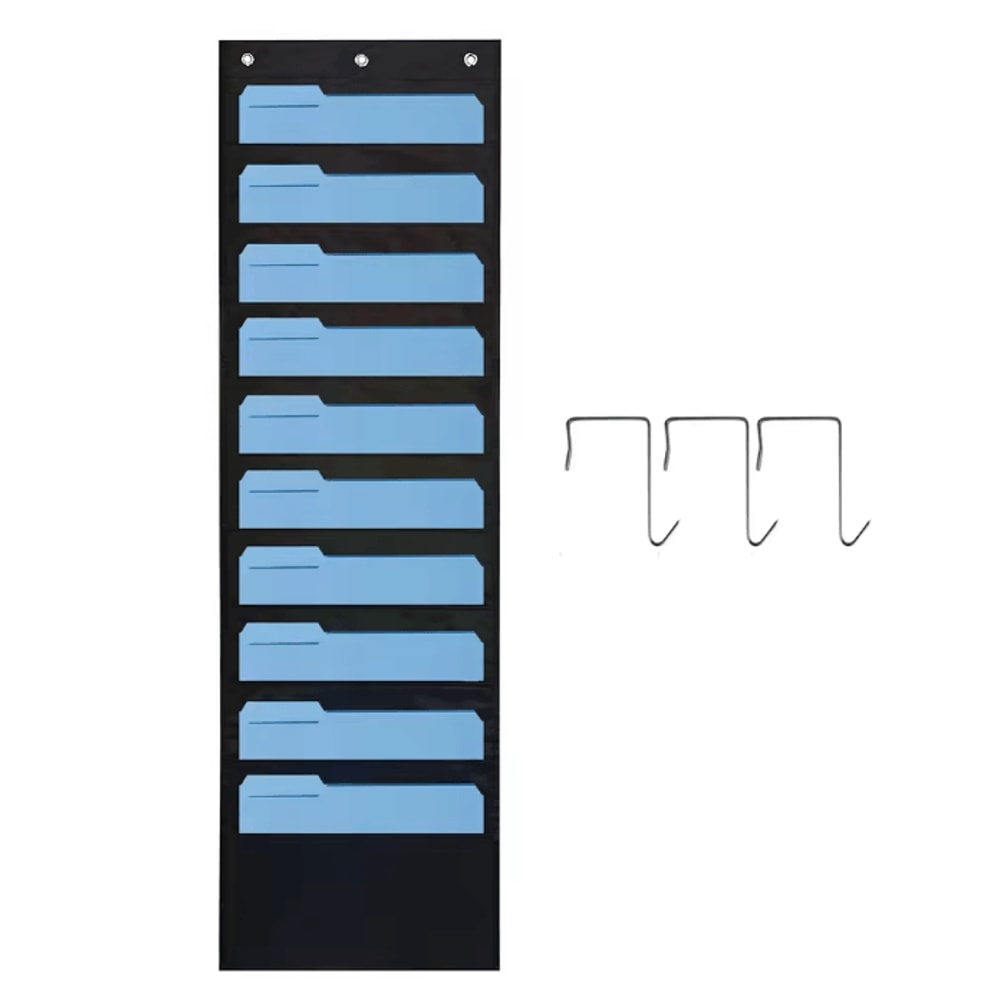 Over The Door Hanging File Folder Organizer Wall Mounted Paper Storage 4