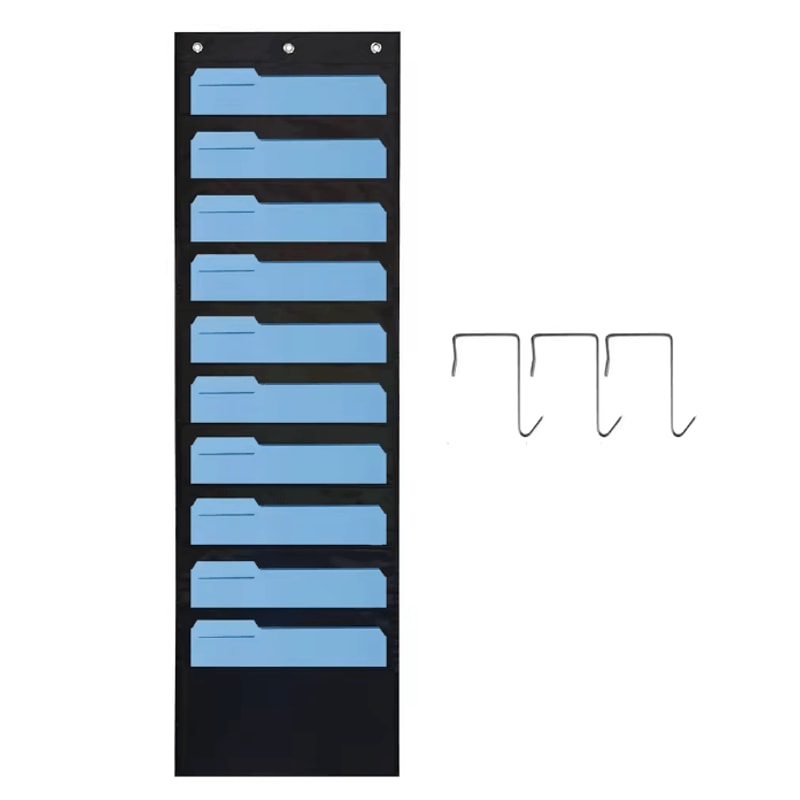 Over The Door Hanging File Folder Organizer Wall Mounted Paper Storage 4