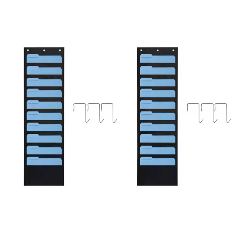 Over The Door Hanging File Folder Organizer Wall Mounted Paper Storage 5