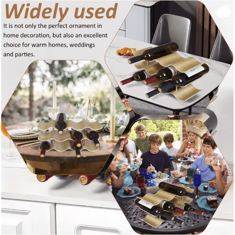 Wooden Wine Rack Countertop Bottle Holder Stand With 2 Or 3 Tier Storage 1