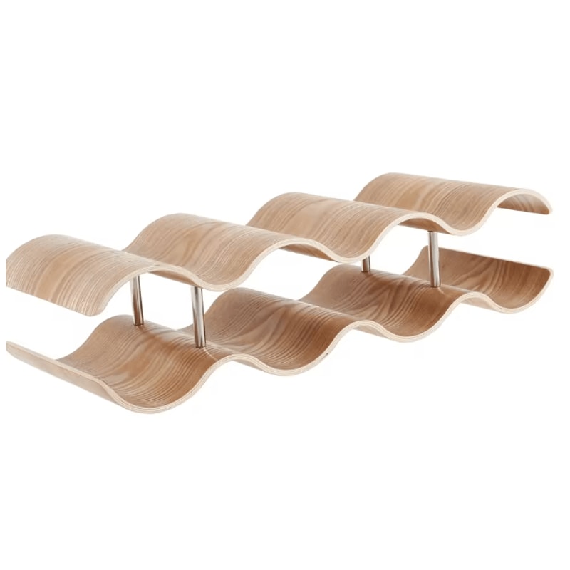 Wooden Wine Rack Countertop Bottle Holder Stand With 2 Or 3 Tier Storage 4