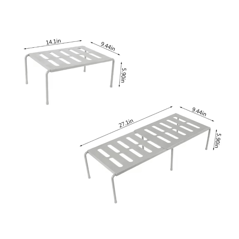 Stackable Kitchen Storage Shelf Cabinet Organizer Rack For Pots And Dishes 3