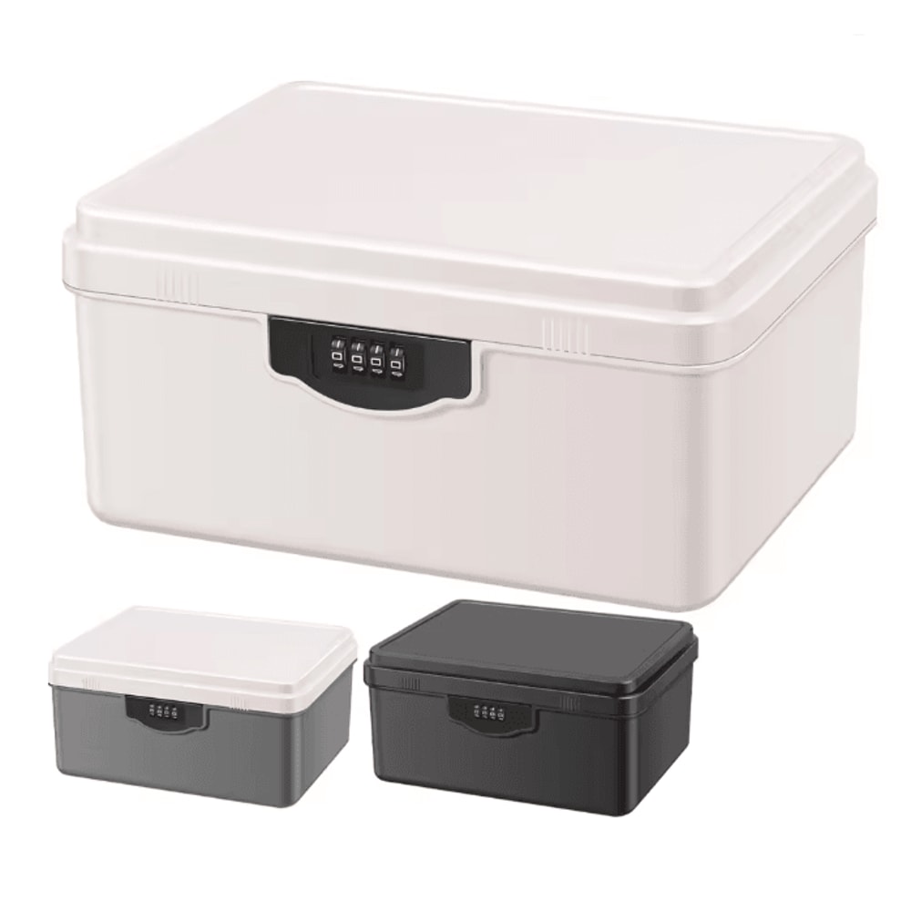 Portable Digital Password Lock Safe Box Secure Storage Organizer With Tray 0