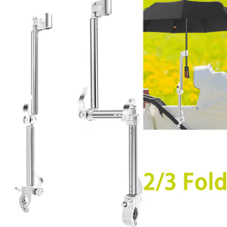 adjustable stroller umbrella mount holder stainless steel clip stand