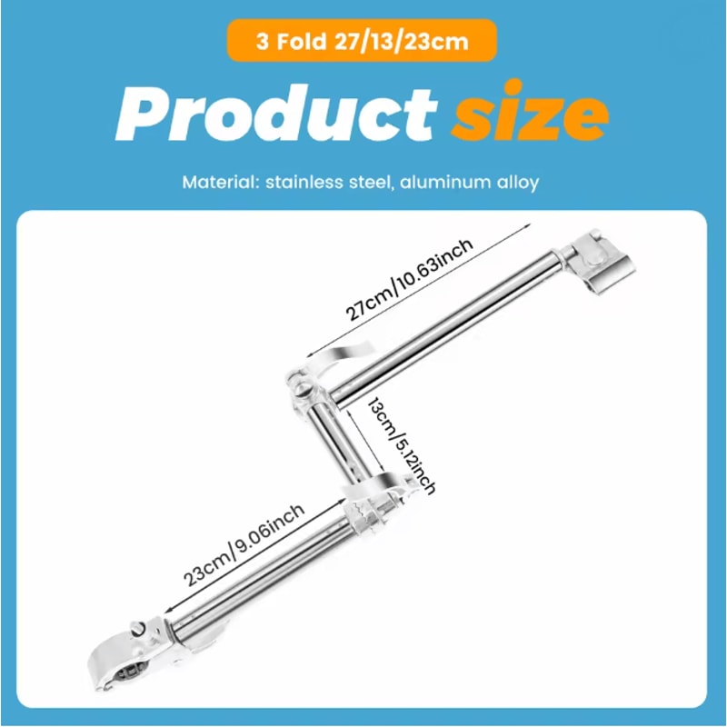 Adjustable Stroller Umbrella Mount Holder Stainless Steel Clip Stand 5