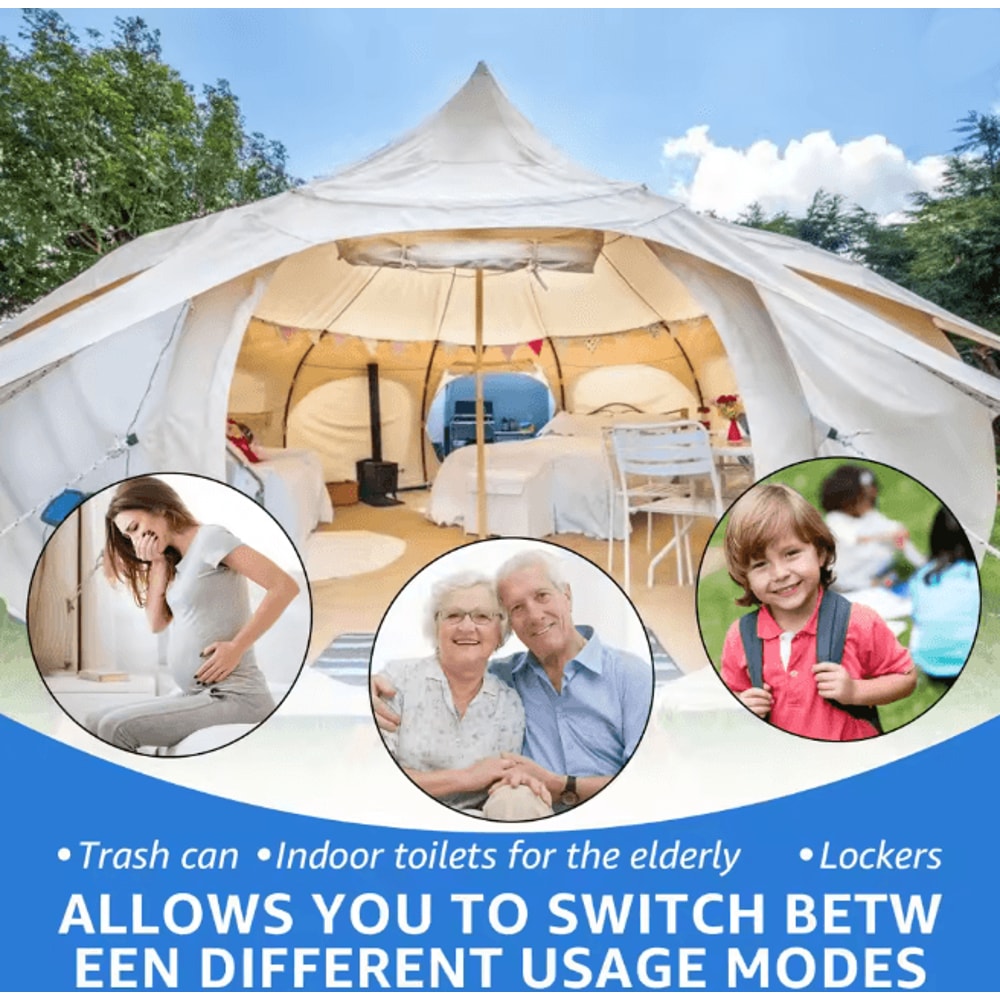 Portable Retractable Camping Toilet Lightweight Folding Travel Toilet 1