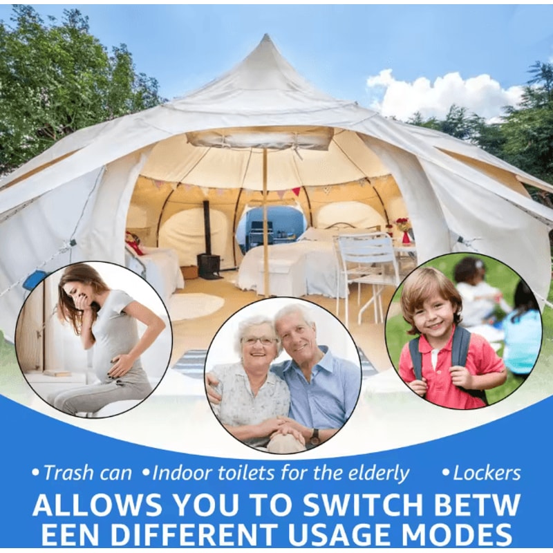 Portable Retractable Camping Toilet Lightweight Folding Travel Toilet 1