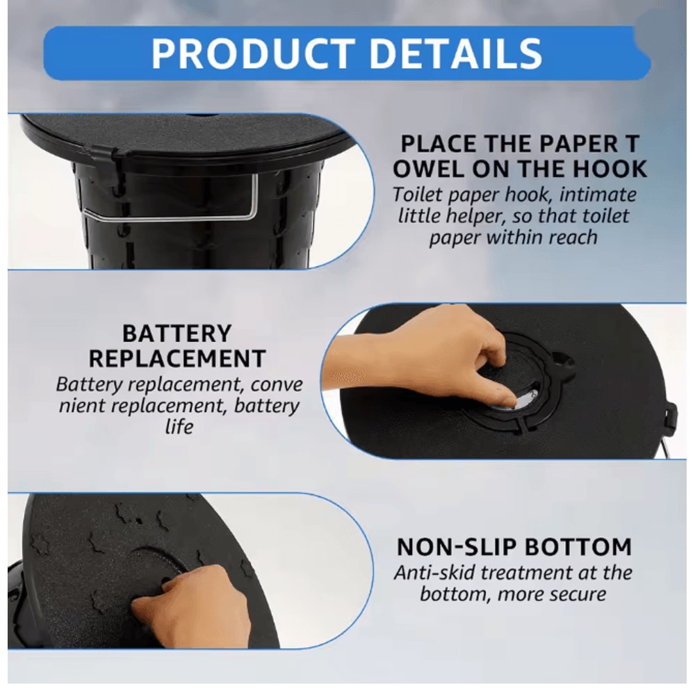 Portable Retractable Camping Toilet Lightweight Folding Travel Toilet 3