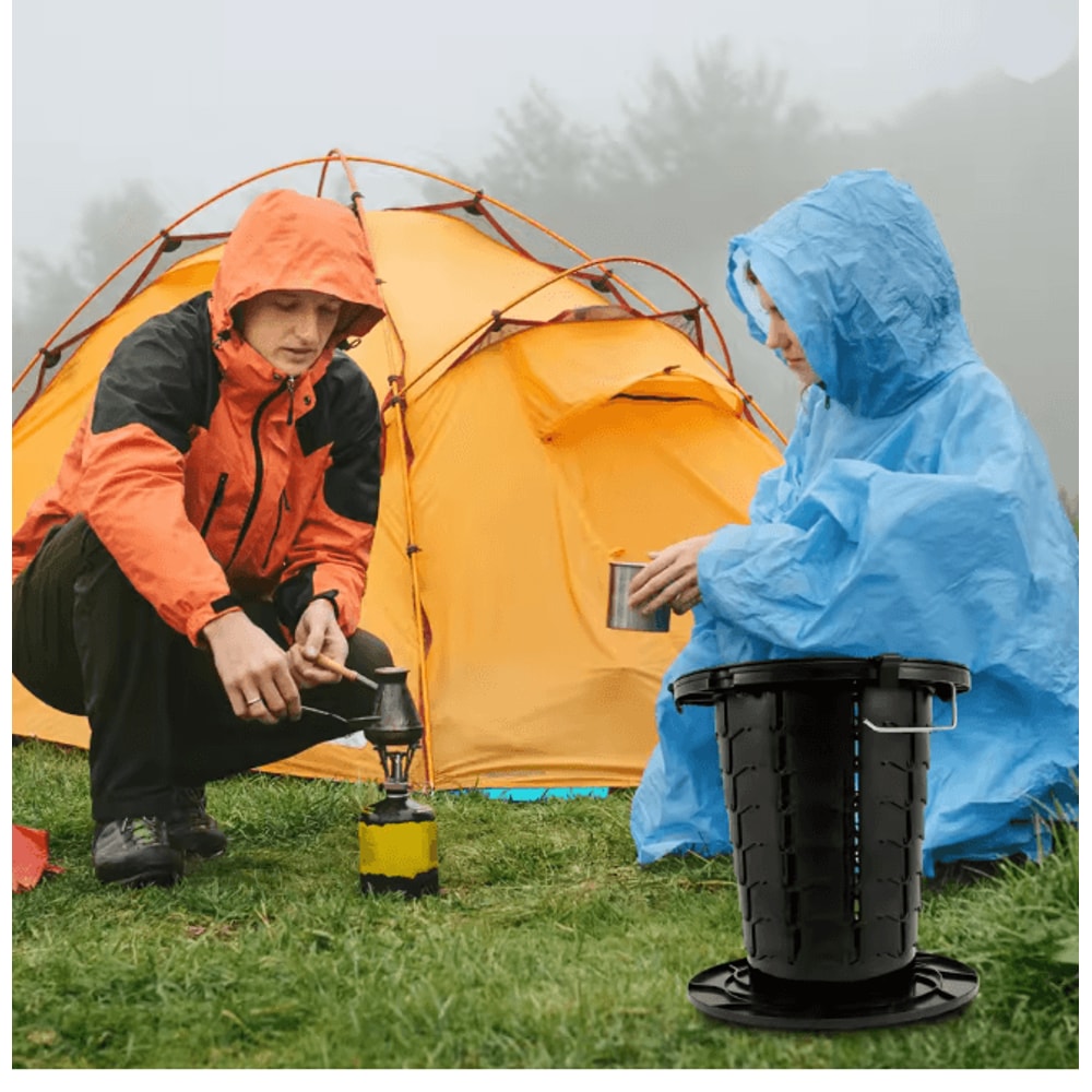 Portable Retractable Camping Toilet Lightweight Folding Travel Toilet 4