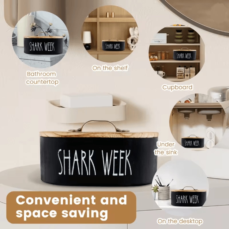 Wood Cotton Pad Storage Box Cosmetic Organizer With Lid 3