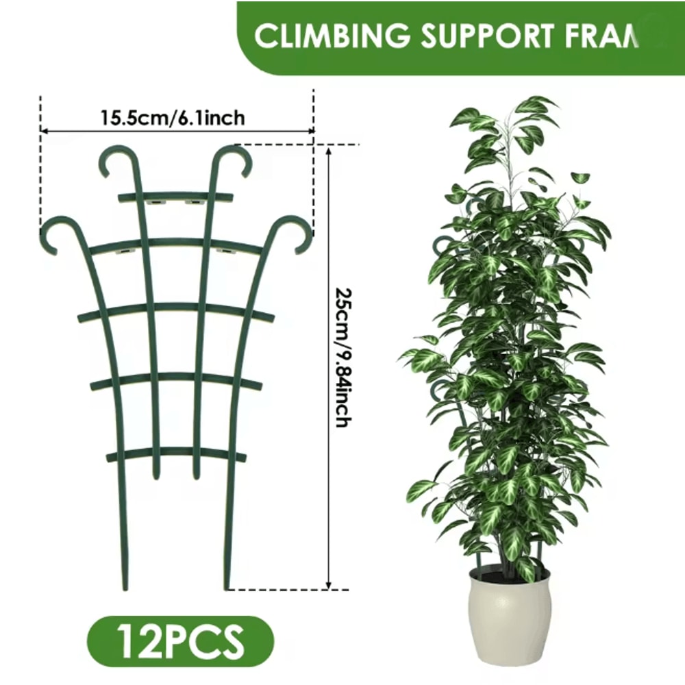 Garden Plant Climbing Trellis Set Reusable Vegetable Support Stakes For Pots 3