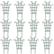 Garden Plant Climbing Trellis Set Reusable Vegetable Support Stakes For Pots 4