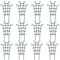 Garden Plant Climbing Trellis Set Reusable Vegetable Support Stakes For Pots 4