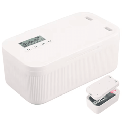 portable lock box with combination lock and timer secure storage case