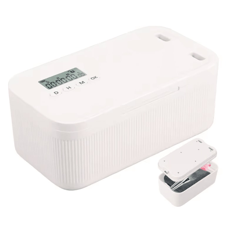 Portable Lock Box With Combination Lock And Timer Secure Storage Case 0