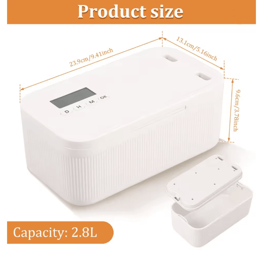 Portable Lock Box With Combination Lock And Timer Secure Storage Case 4