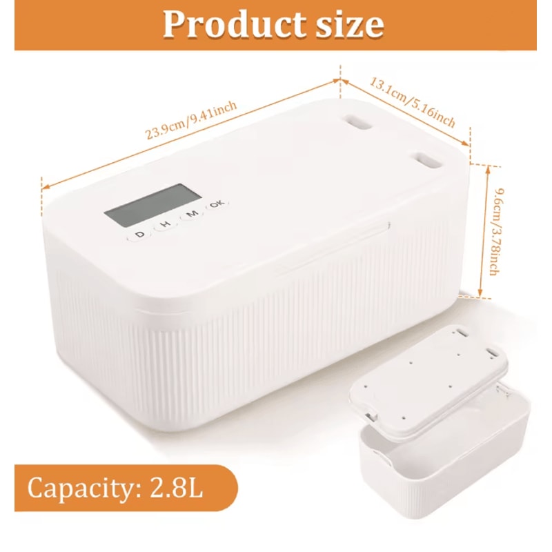 Portable Lock Box With Combination Lock And Timer Secure Storage Case 4