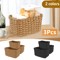 Grass Woven Storage Baskets Set Decorative Multipurpose Organizer Bins Set Of 3 0