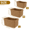 Grass Woven Storage Baskets Set Decorative Multipurpose Organizer Bins Set Of 3 3