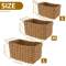 Grass Woven Storage Baskets Set Decorative Multipurpose Organizer Bins Set Of 3 3