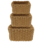 Grass Woven Storage Baskets Set Decorative Multipurpose Organizer Bins Set Of 3 5