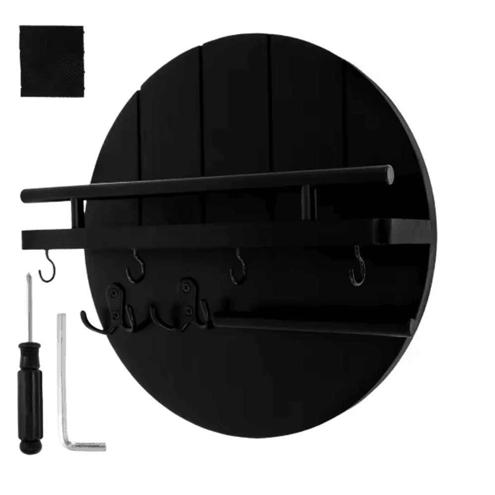 Rustic Wooden Wall Key Organizer Shelf With Hooks And Mail Storage 3