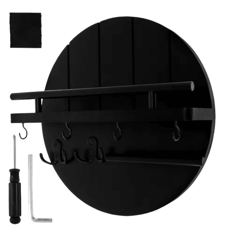 Rustic Wooden Wall Key Organizer Shelf With Hooks And Mail Storage 3