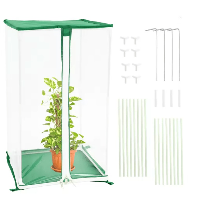 Portable Mini Greenhouse PVC Plant Cover With Stakes For Outdoor Gardening 3