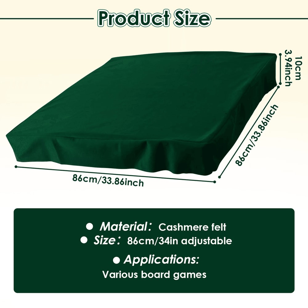 Felt Poker Table Cover Soft Foldable Game Table Cloth For Cards And Mahjong 3
