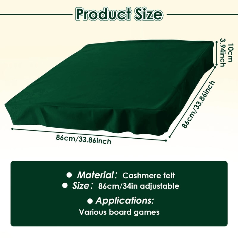 Felt Poker Table Cover Soft Foldable Game Table Cloth For Cards And Mahjong 3