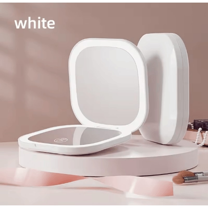 Portable LED Makeup Mirror With 3x Magnification Touch Control And USB Charging 3
