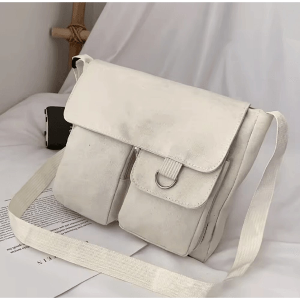 Canvas Crossbody Bag For Women Large Capacity Casual Shoulder Bag 3