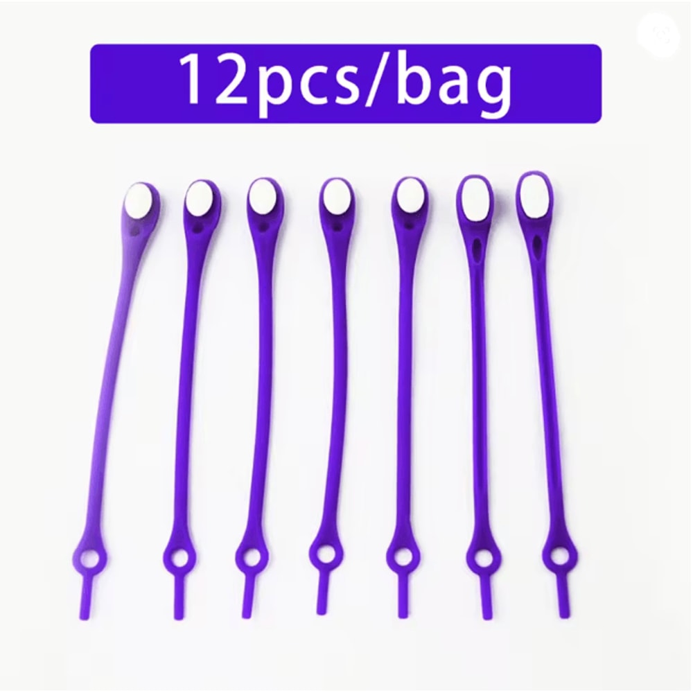 Stretch Silicone No Tie Shoelaces Elastic Shoe Laces Set Of 12 11