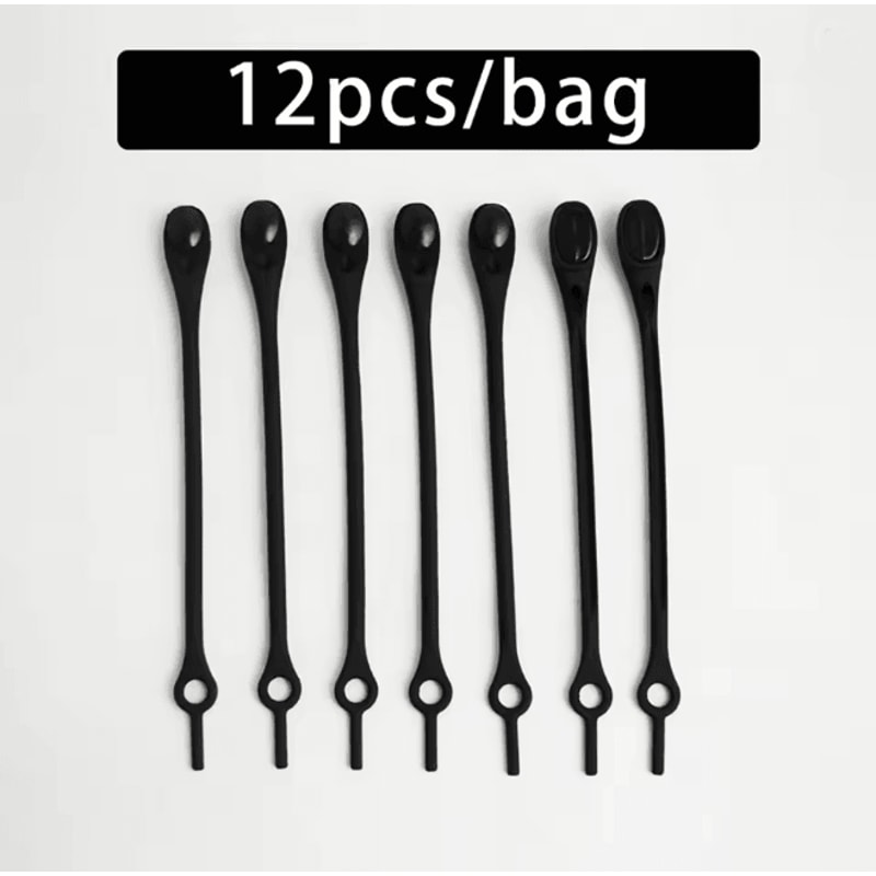 Stretch Silicone No Tie Shoelaces Elastic Shoe Laces Set Of 12 5