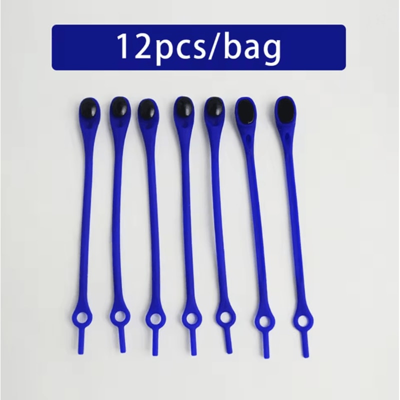 Stretch Silicone No Tie Shoelaces Elastic Shoe Laces Set Of 12 8