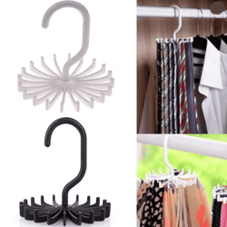 360 degree rotating scarf tie belt organizer hanger with 20 hooks