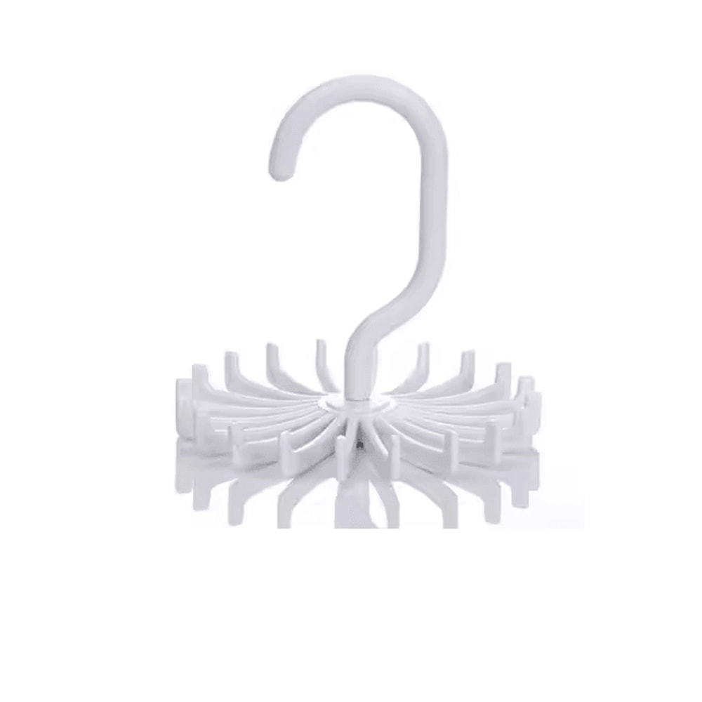 360 Degree Rotating Scarf Tie Belt Organizer Hanger With 20 Hooks 4
